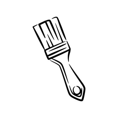 Beyaz arkaplanda izole edilmiş el fırçası el çizimi vektör çizimi