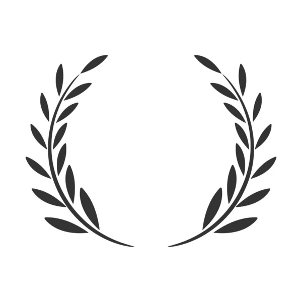Laurel çelenk vektör çizimi siyah beyaz el çizimi