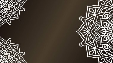 Mandala yuvarlak süs arka plan şablonu. Dekoratif Mandala