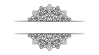 Mandala yuvarlak süs arka plan şablonu. Dekoratif Mandala