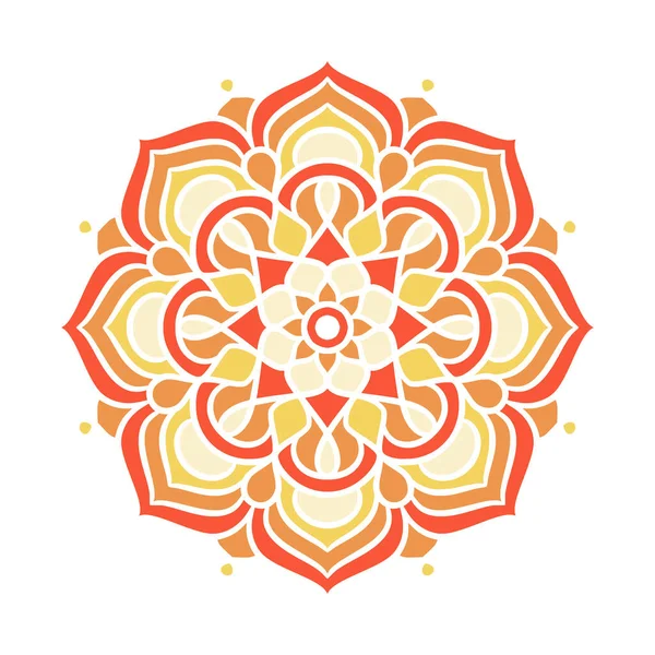 Mandala Prydnadsmönster Dekorativt Mönster Orientalisk Stil Etnisk Mandala Med Färgglada — Stock vektor