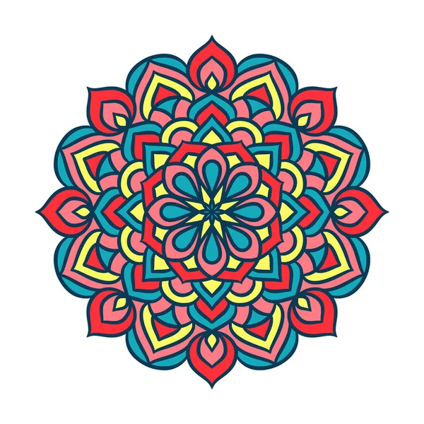 Mandala Ornament Vzor Dekorativní Vzor Orientálním Stylu Etnické Mandala Barevnými — Stockový vektor