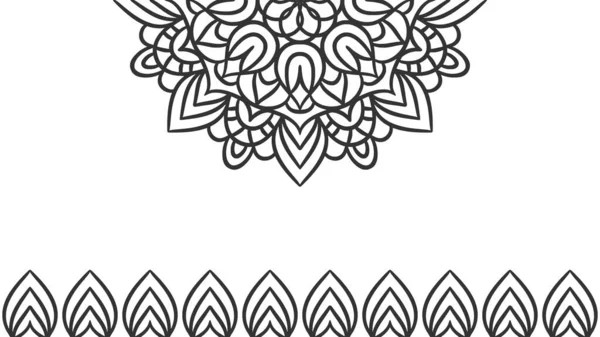 Шаблон Тла Круглого Орнаменту Мандали Декоративна Мандала — стоковий вектор