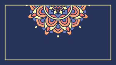 Mandala yuvarlak süs arka plan şablonu. Dekoratif Mandala