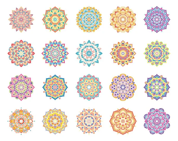 Mandala yuvarlak süs desenleri. Klasik dekoratif desen. Mandala koleksiyonu