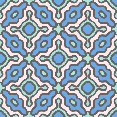 Geometrik dikişsiz model vektör çizimi. Kusursuz vektör arkaplan deseni