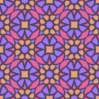 Geometrik dikişsiz model vektör çizimi. Kusursuz vektör arkaplan deseni