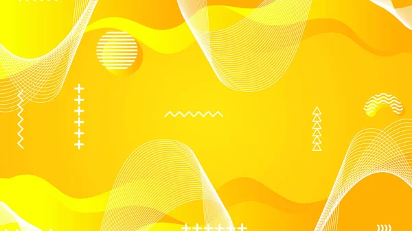 Weiße Und Gelbe Flüssige Formen Abstrakten Hintergrund Für Broschüre Flyer — Stockvektor