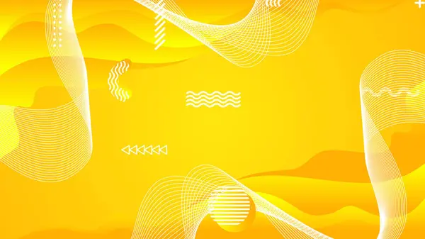 Weiße Und Gelbe Flüssige Formen Abstrakten Hintergrund Für Broschüre Flyer — Stockvektor