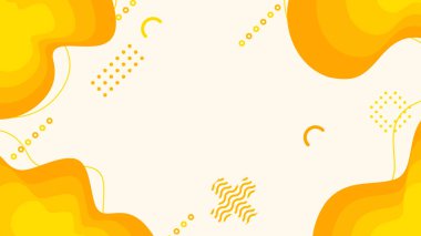 beyaz ve sarı dinamik sıvı broşür broşür afişi tasarımı için soyut arkaplan şekilleri