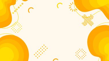 beyaz ve sarı dinamik sıvı broşür broşür afişi tasarımı için soyut arkaplan şekilleri