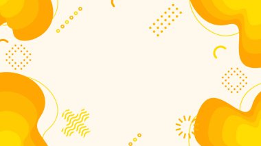 beyaz ve sarı dinamik sıvı broşür broşür afişi tasarımı için soyut arkaplan şekilleri