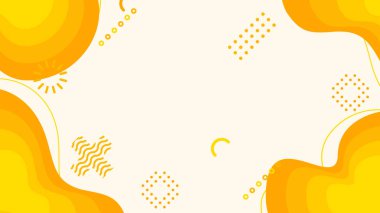 beyaz ve sarı dinamik sıvı broşür broşür afişi tasarımı için soyut arkaplan şekilleri