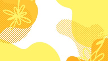 beyaz ve sarı dinamik sıvı broşür broşür afişi tasarımı için soyut arkaplan şekilleri