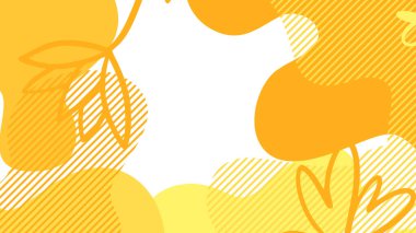 beyaz ve sarı dinamik sıvı broşür broşür afişi tasarımı için soyut arkaplan şekilleri