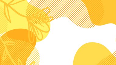 beyaz ve sarı dinamik sıvı broşür broşür afişi tasarımı için soyut arkaplan şekilleri