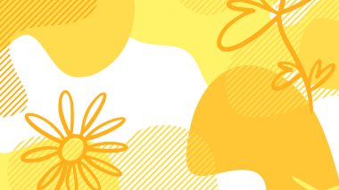 beyaz ve sarı dinamik sıvı broşür broşür afişi tasarımı için soyut arkaplan şekilleri