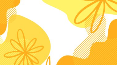 beyaz ve sarı dinamik sıvı broşür broşür afişi tasarımı için soyut arkaplan şekilleri