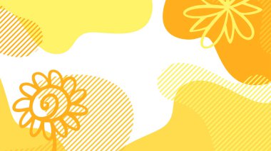 beyaz ve sarı dinamik sıvı broşür broşür afişi tasarımı için soyut arkaplan şekilleri