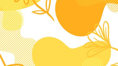 beyaz ve sarı dinamik sıvı broşür broşür afişi tasarımı için soyut arkaplan şekilleri