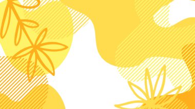 beyaz ve sarı dinamik sıvı broşür broşür afişi tasarımı için soyut arkaplan şekilleri