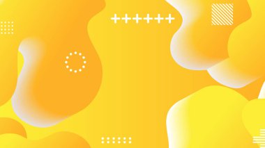 sarı gradyan dinamik akışkan şekiller broşür broşür broşürü afişi tasarımı için soyut arkaplan şekilleri