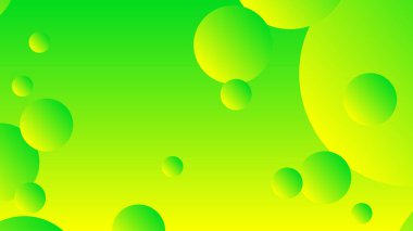 Broşür broşür broşürü afişi tasarımı için yeşil ve sarı soyut çember grafiksel arkaplan