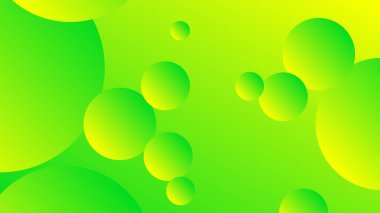 Broşür broşür broşürü afişi tasarımı için yeşil ve sarı soyut çember grafiksel arkaplan