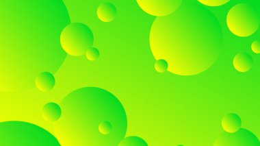 Broşür broşür broşürü afişi tasarımı için yeşil ve sarı soyut çember grafiksel arkaplan