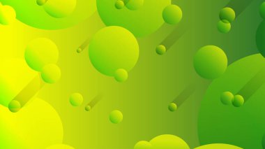 Broşür broşür broşürü afişi tasarımı için yeşil ve sarı soyut çember grafiksel arkaplan