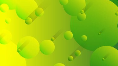 Broşür broşür broşürü afişi tasarımı için yeşil ve sarı soyut çember grafiksel arkaplan