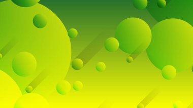 Broşür broşür broşürü afişi tasarımı için yeşil ve sarı soyut çember grafiksel arkaplan