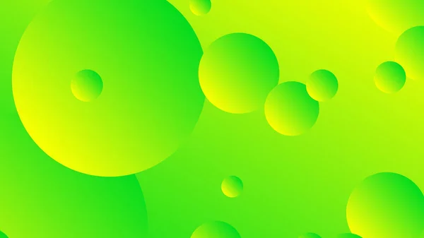 Fundo Gráfico Gradiente Círculo Abstrato Verde Amarelo Para Design Modelo — Vetor de Stock