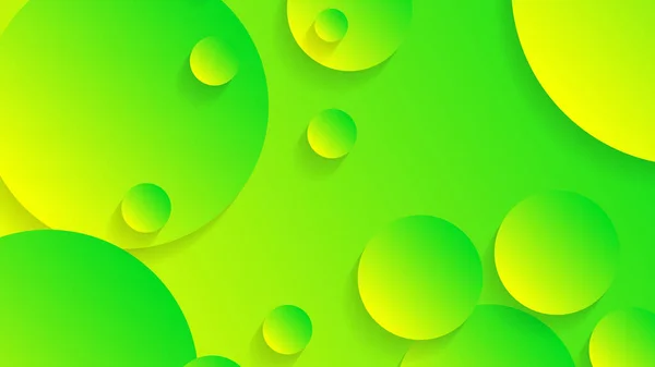 Grön Och Gul Abstrakt Cirkel Lutning Grafisk Bakgrund För Broschyr — Stock vektor