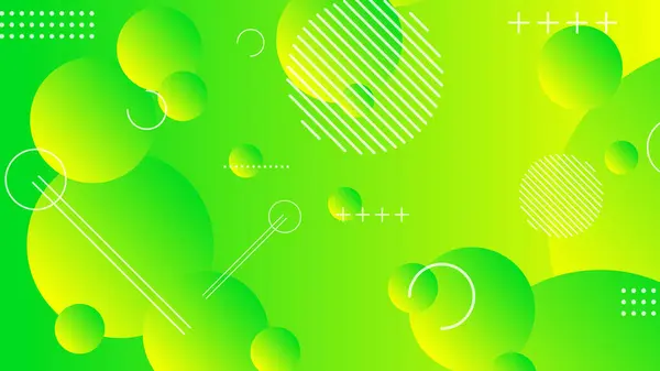 Grüner Und Gelber Abstrakter Kreisverlauf Als Grafischer Hintergrund Für Das — Stockvektor