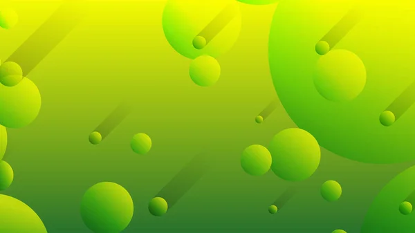 パンフレットフライヤーバナーテンプレートデザインのための緑と黄色の抽象円グラデーショングラフィック背景 — ストックベクタ