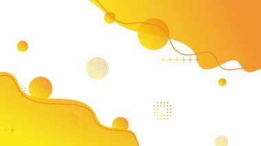 Beyaz ve turuncu dinamik sıvı broşür ilanı şablonu için soyut arkaplan şekilleri