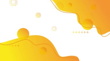 Beyaz ve turuncu dinamik sıvı broşür ilanı şablonu için soyut arkaplan şekilleri