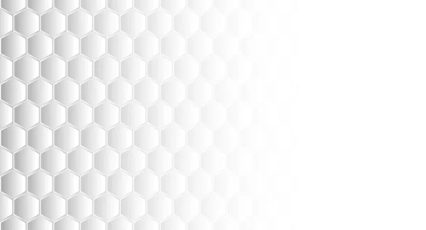 Abstract Geometrische Vorm Hexagon Achtergrond Witte Grijze Honing Geometrische Textuur — Stockvector