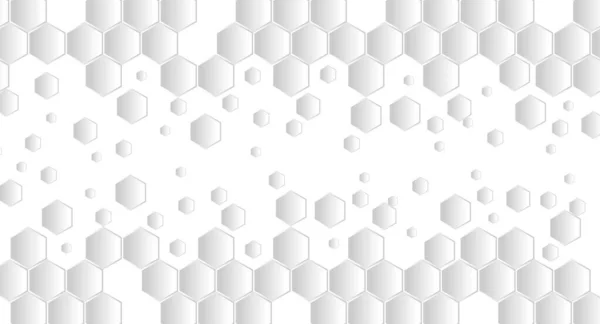 Abstrakte Geometrische Form Sechseck Hintergrund Weiße Und Graue Honig Geometrische — Stockvektor