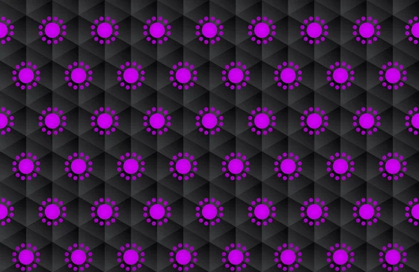 Luxury Geometric Abstract Black Background Texture Neon Light Premium Polygonal — Stock Vector