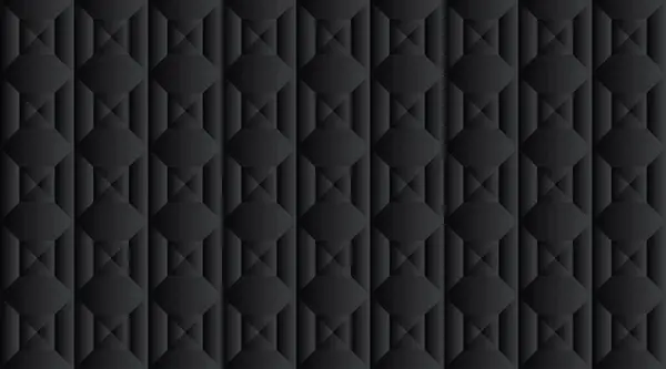 Soyut Siyah Geometrik Arkaplan Desen Tasarımı Çokgen Şekiller — Stok Vektör