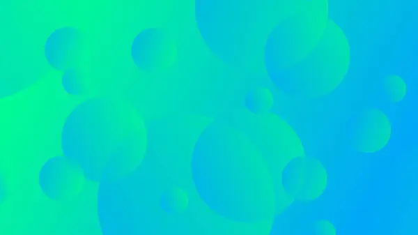 パンフレットフライヤーバナーテンプレートデザインのための緑と青の抽象円グラデーショングラフィック背景 — ストックベクタ
