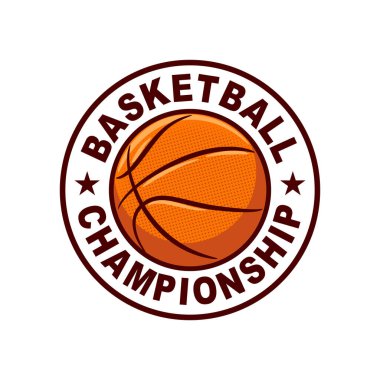 Basketbol kulübü logosu. Basketbol kulübü spor amblemi. Basketbol takımı vektör tasarım şablonu