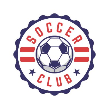 Futbol logosu ya da futbol kulübü spor işareti rozeti. Zarif Modern Futbol Rozeti logosu tasarımı