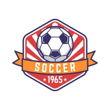 Futbol logosu ya da futbol kulübü spor işareti rozeti. Zarif Modern Futbol Rozeti logosu tasarımı