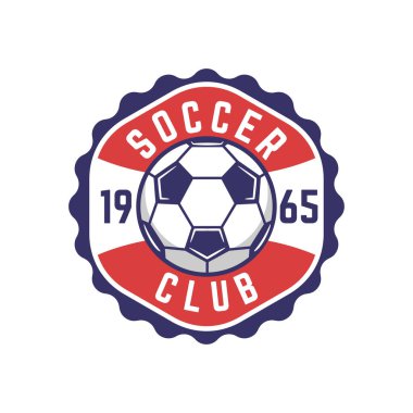 Futbol logosu ya da futbol kulübü spor işareti rozeti. Zarif Modern Futbol Rozeti logosu tasarımı