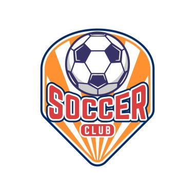 Futbol logosu ya da futbol kulübü spor işareti rozeti. Zarif Modern Futbol Rozeti logosu tasarımı