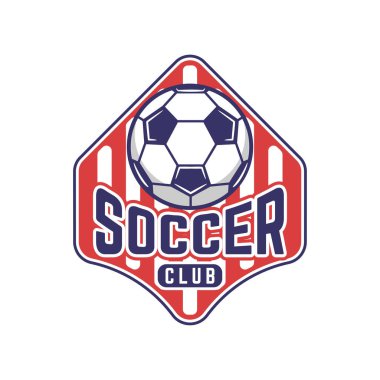 Futbol logosu ya da futbol kulübü spor işareti rozeti. Zarif Modern Futbol Rozeti logosu tasarımı