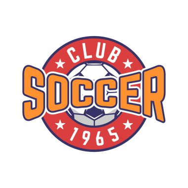 Futbol logosu ya da futbol kulübü spor işareti rozeti. Zarif Modern Futbol Rozeti logosu tasarımı